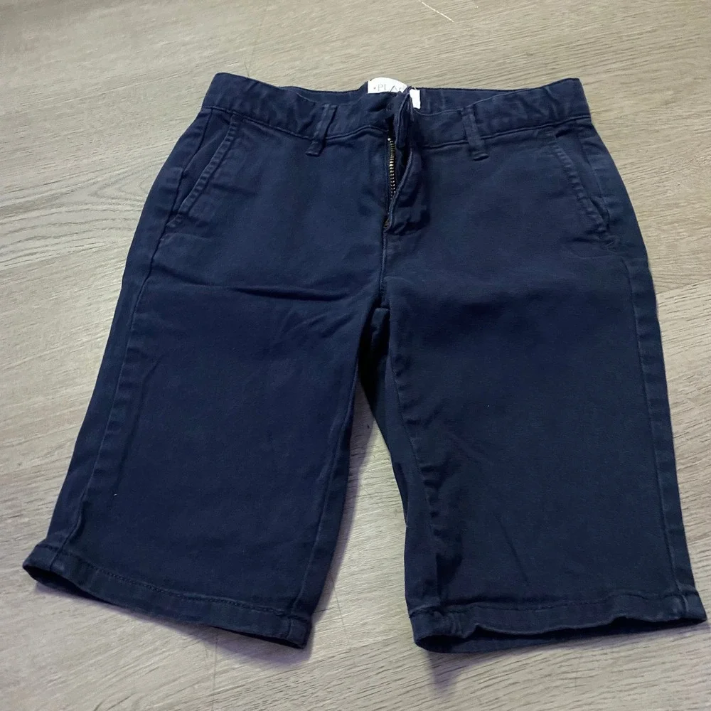 The Children's Place Chino Shorts Kids 10S Navy Blue Slim Twill
